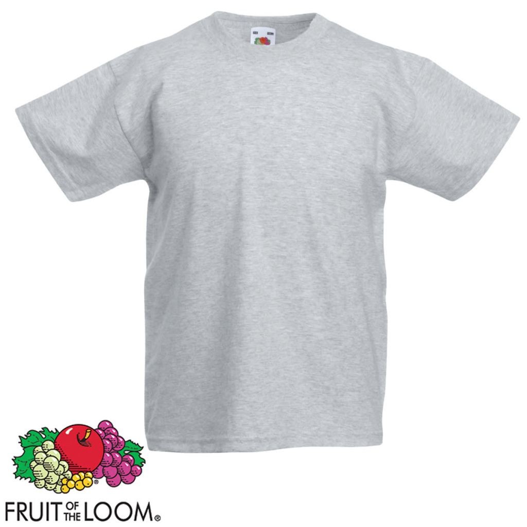 Fruit of the Loom Original Kids T-shirt 5 pcs Grey Size 116